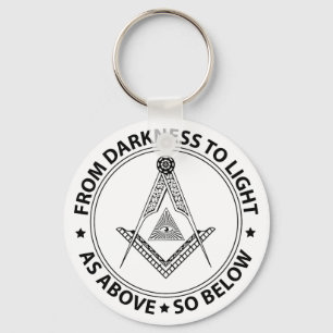 Freemasonry symbol key ring