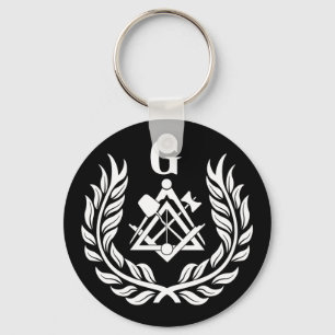 Freemasonry symbol key ring
