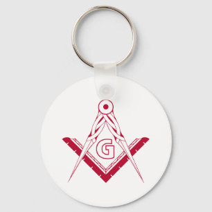 Freemasonry symbol key ring