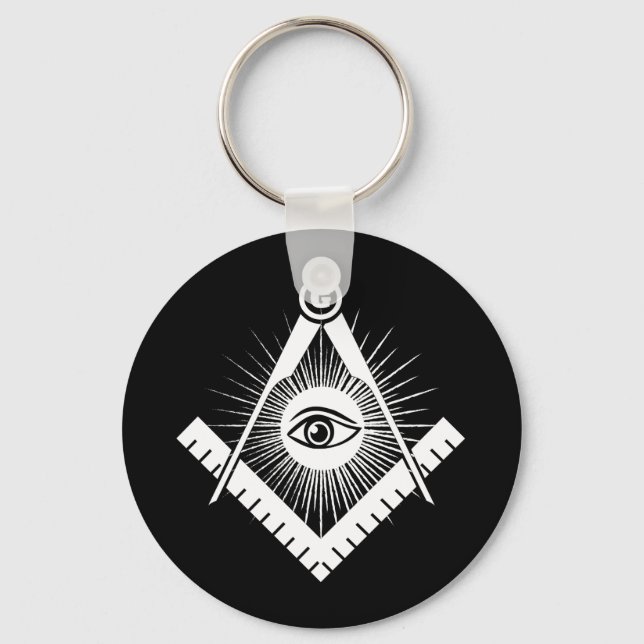 Freemasonry symbol key ring (Front)