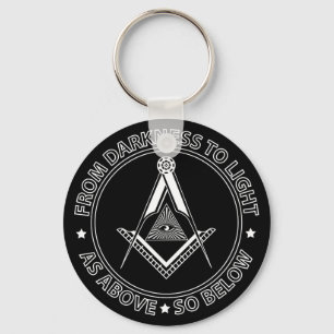 Freemasonry symbol key ring