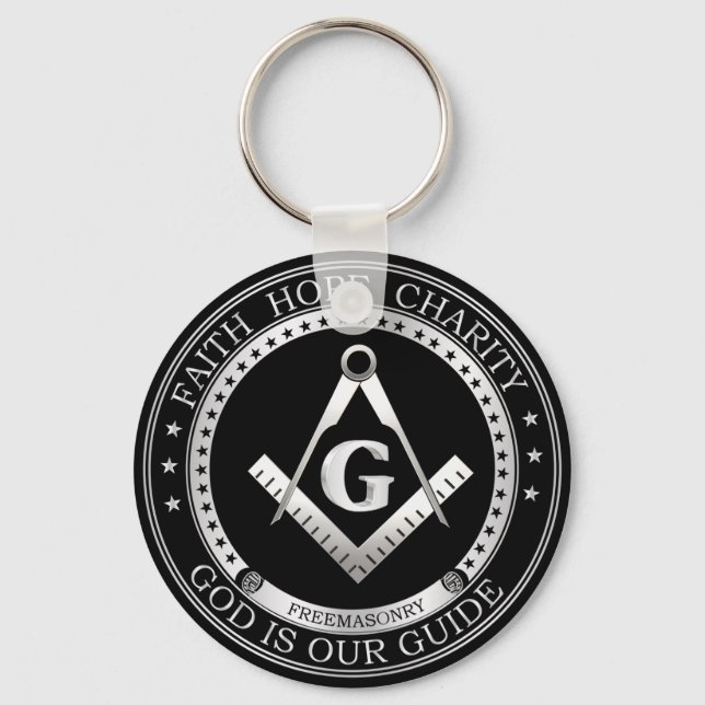 Freemasonry symbol key ring (Front)