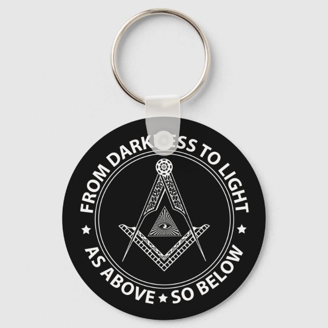 Freemasonry symbol key ring (Front)