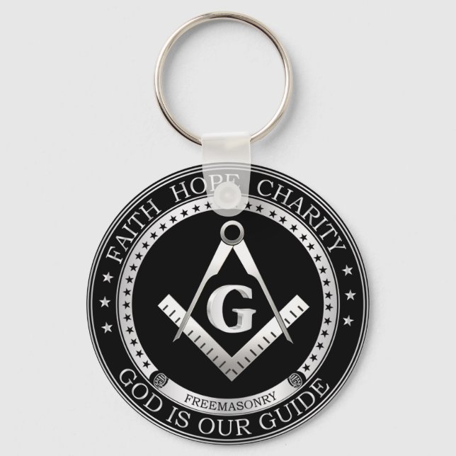 Freemasonry symbol key ring (Front)