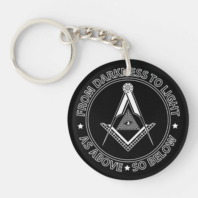 Freemasonry symbol key ring (Front)