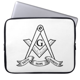Freemasonry symbol laptop sleeve