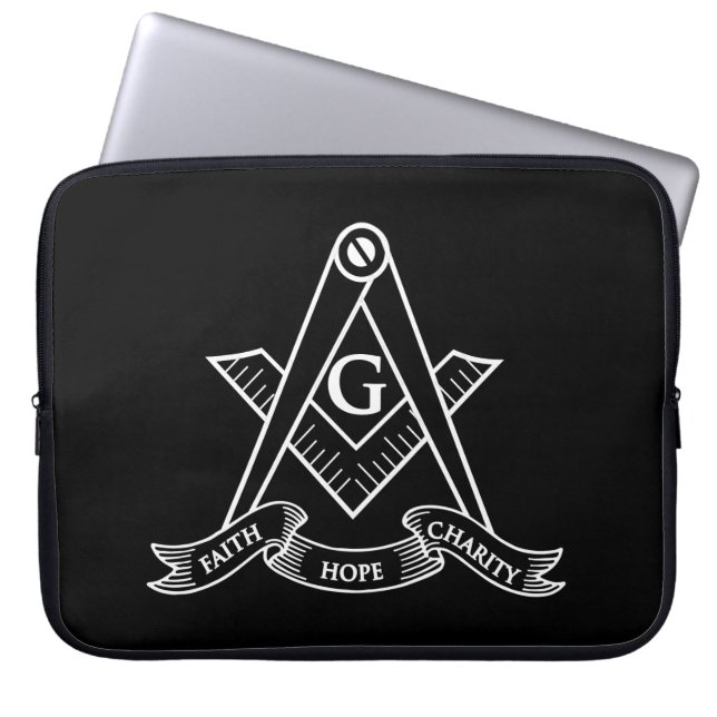 Freemasonry symbol laptop sleeve (Front)