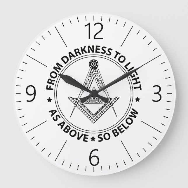 Freemasonry symbol large clock (Front)
