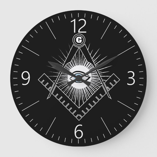Freemasonry symbol large clock (Front)