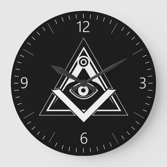 Freemasonry symbol large clock (Front)