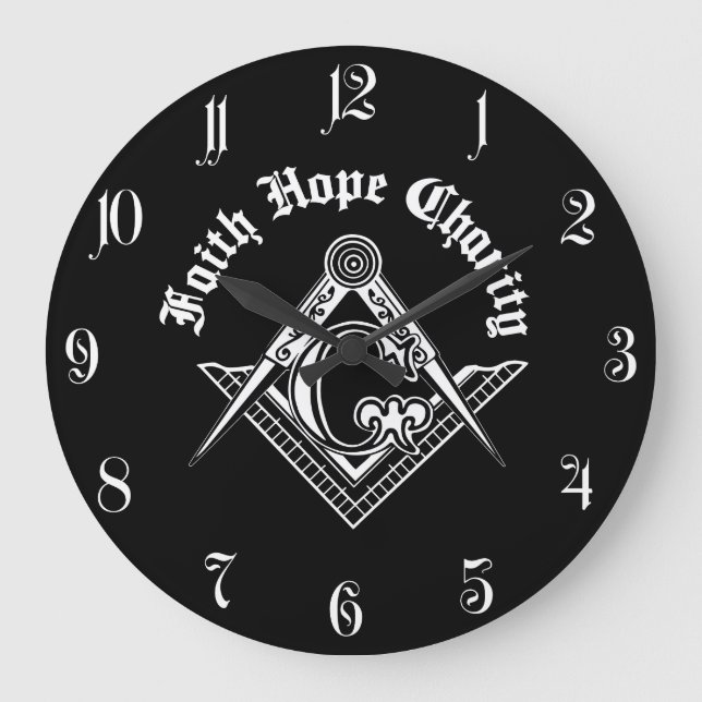 Freemasonry symbol large clock (Front)