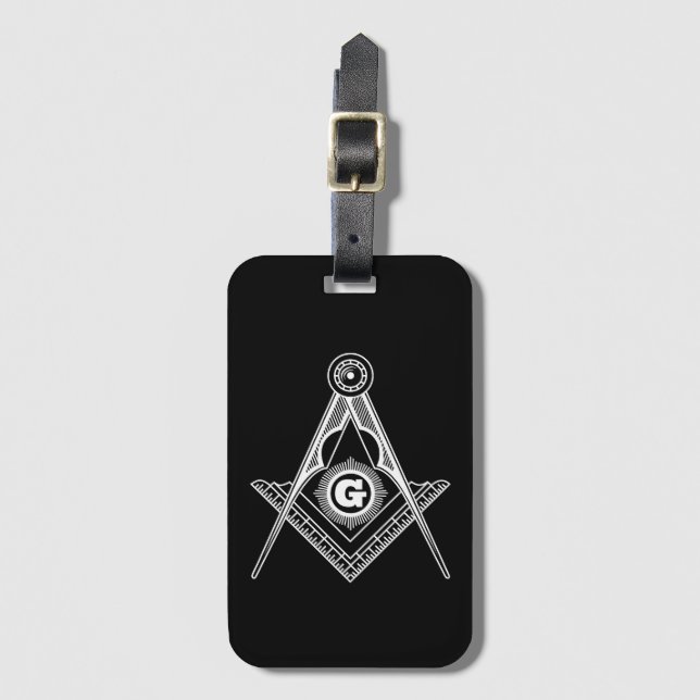 Freemasonry symbol luggage tag (Front Vertical)