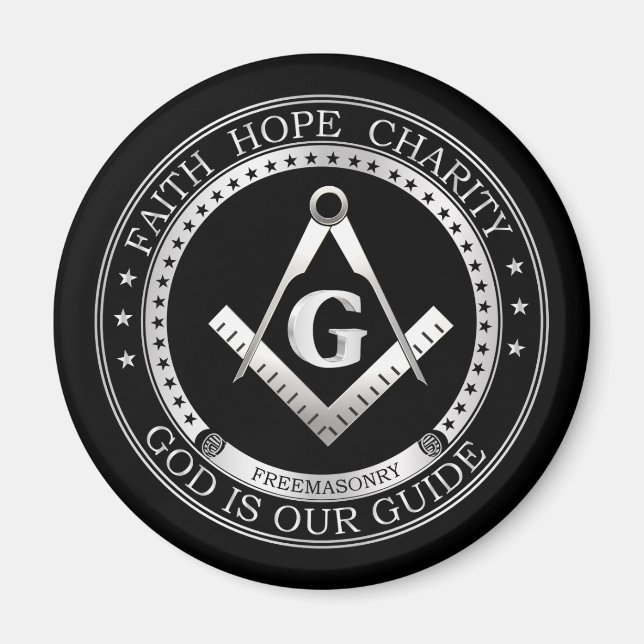 Freemasonry symbol magnet (Front)