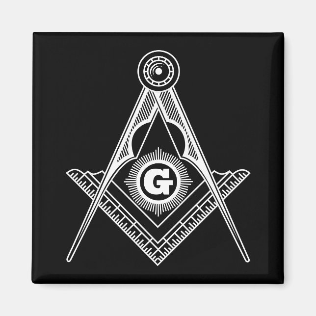 Freemasonry symbol magnet (Front)