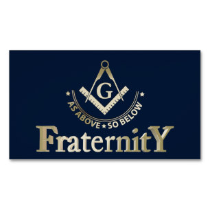 Freemasonry symbol 	Magnetic business card