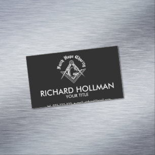 Freemasonry symbol 	Magnetic business card