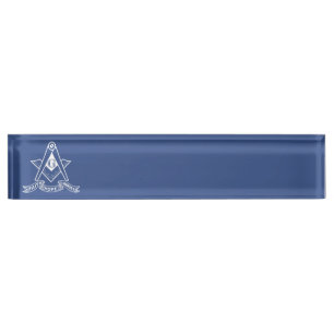 Freemasonry symbol nameplate