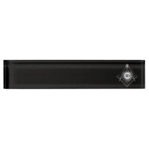 Freemasonry symbol nameplate