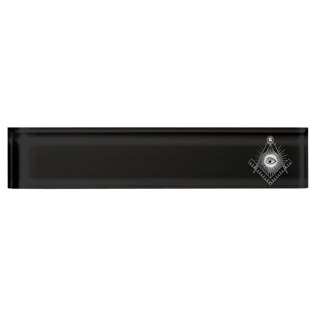 Freemasonry symbol nameplate (Front)