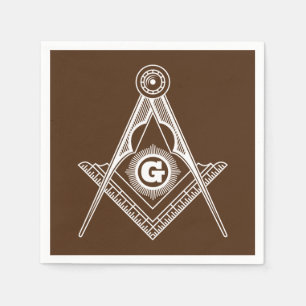 Freemasonry symbol napkin