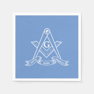 Freemasonry symbol napkin