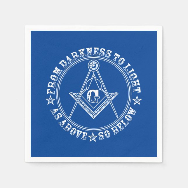 Freemasonry symbol napkins (Front)