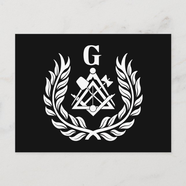 Freemasonry symbol postcard (Front)