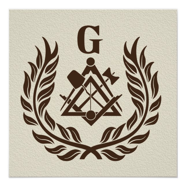 Freemasonry symbol poster (Front)