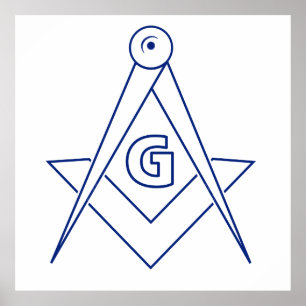 Freemasonry symbol poster