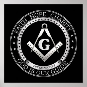Freemasonry symbol poster