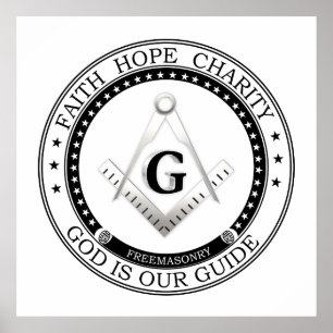 Freemasonry symbol poster