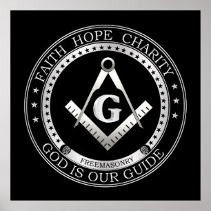 Freemasonry symbol poster