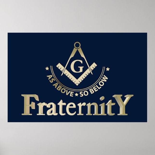 Freemasonry symbol poster (Front)