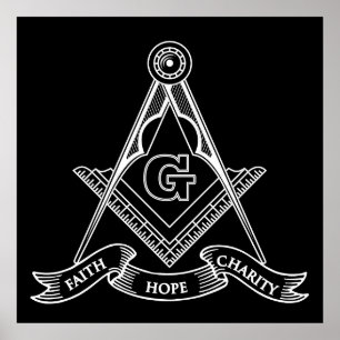 Freemasonry symbol poster