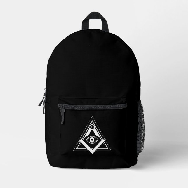 Freemasonry symbol printed backpack (Front)