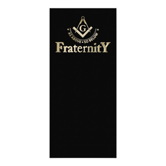 Freemasonry symbol rack card (Front)