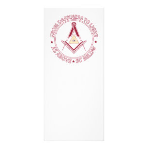 Freemasonry symbol rack card