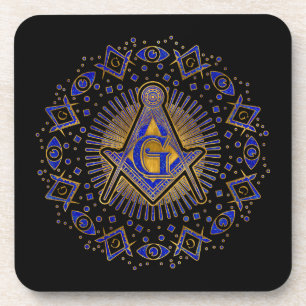 Freemasonry symbol Square and Compasses Coaster
