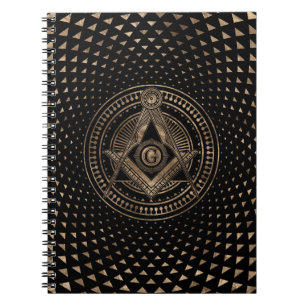 Freemasonry symbol Square and Compasses Notebook