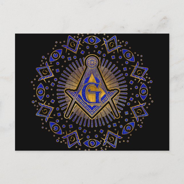 Freemasonry symbol Square and Compasses Postcard (Front)