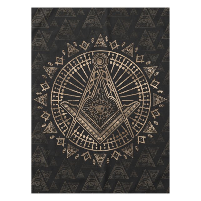 Freemasonry symbol Square and Compasses Tablecloth (Front)