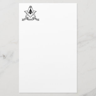 Freemasonry symbol stationery