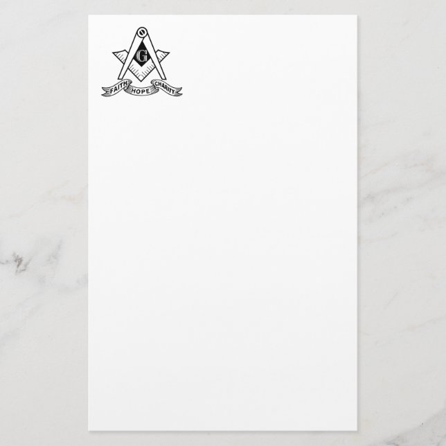 Freemasonry symbol stationery (Front)