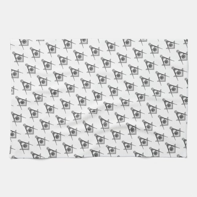 Freemasonry symbol tea towel (Horizontal)