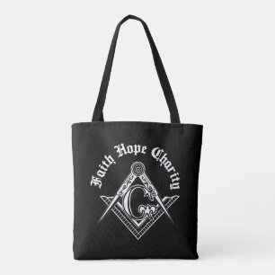 Freemasonry symbol tote bag