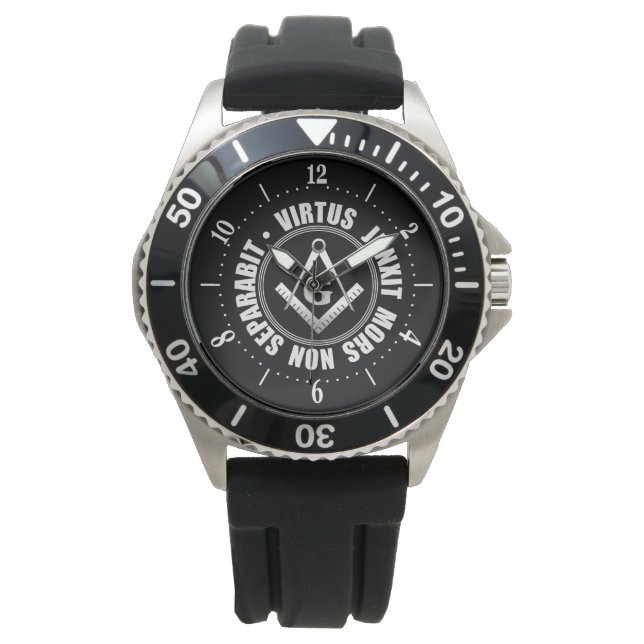 Freemasonry symbol wrist watch (Front)