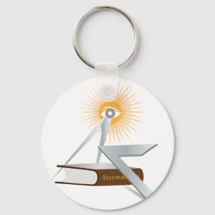 Freemasonry symbols key ring