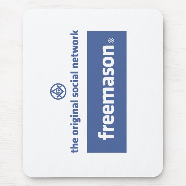 Freemasonry, the original social network. Facebook Mouse Mat (Front)