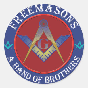 Freemasons Band Of Brothers Classic Round Sticker