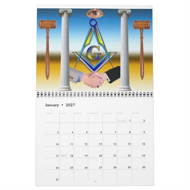 Freemasons Calendar (Jan 2027)